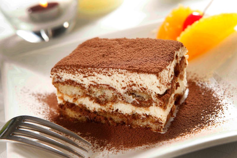 Tiramisu classic Italian dessert at pizza luce